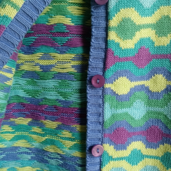 Talbots Funky Knitted Button-up Sweater - Picture 4 of 6